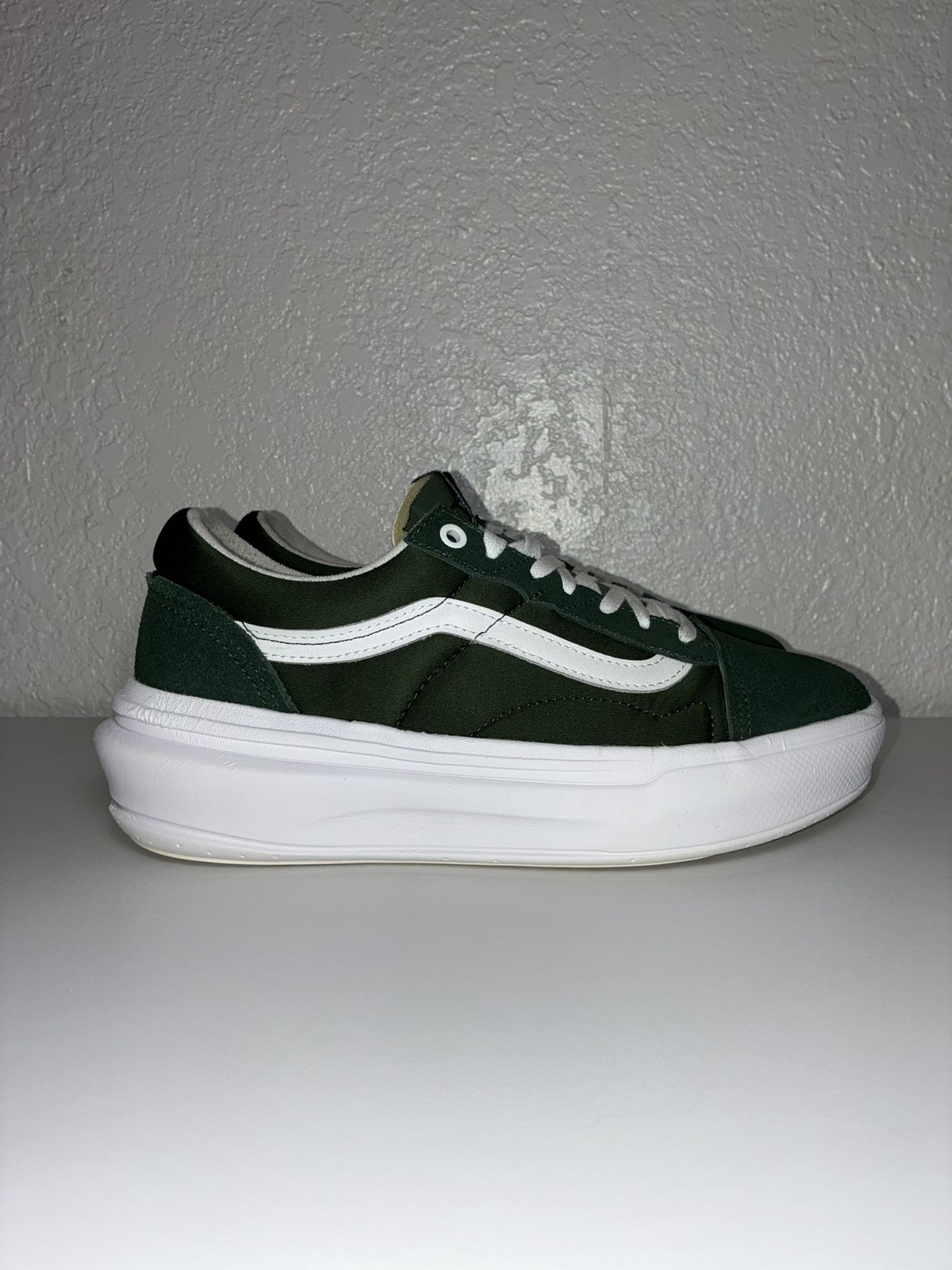 VANS Old Skool Overt Plus CC ComfyCush Shoe Mens 8 Womens9.5 Suede Green Sneaker