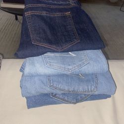 4 Pairs of Denim Jeans, Loft, American Eagle, Fashion Nova, SIZE 6,7