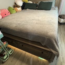 Cal King Bed Frame and Mattress Set