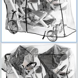 RAIN COVER For Double Stroller