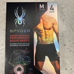 NWT Spyder men’s performance boxer briefs 4 pack Size M