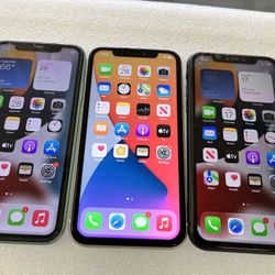 iPhone 11 factory unlocked to any carrier 64 GB great condition $395 Each .128gb Available $425