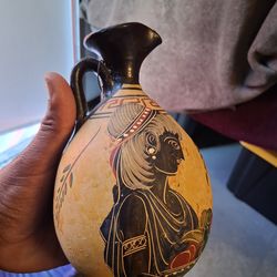 Greek black figure ceramic vace