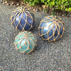 Coastal Gazing Ball Float Lanterns Beach Rope Net Mirror Fairy Lights