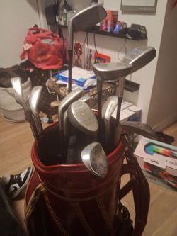 Nice golf bag and golf clubs