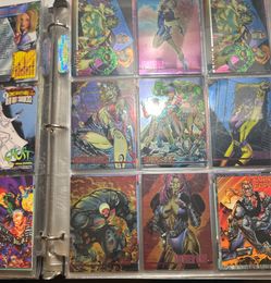 90s comic super hero trading cards