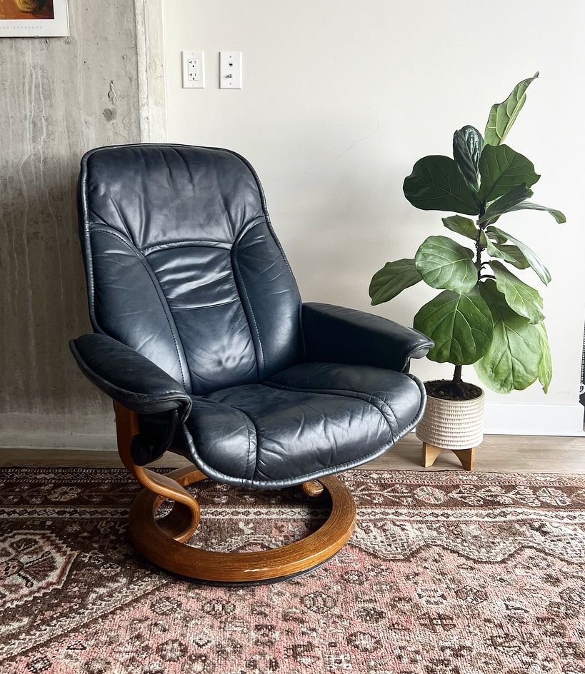 Ekornes Stressless Recliner Leather Lounge Chair 