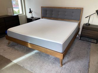 Wood bed frame and nectar king mattress
