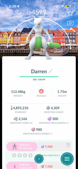 Shiny Background Mewtwo Copenhagen 2026 Triple Move Lvl 50✨
