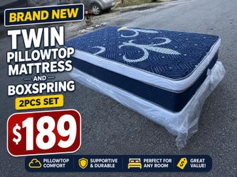 🟢NEW TWIN PILLOWTOP SET $189