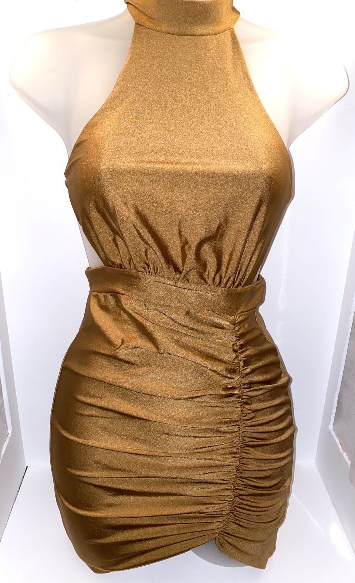 Bronze/Gold BRAND NEW silk dress