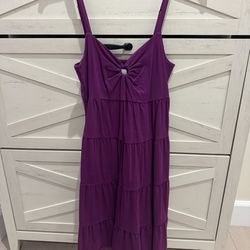 Casual fuchsia/pink floaty, dress or bathing suit cover-up