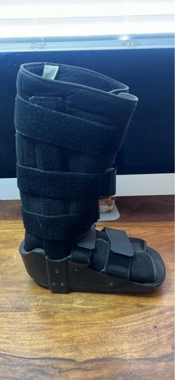 Black Orthopedic Walking Boot Brace Left