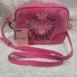  Juicy Couture Pink Flash Heritage Crossbody Brand New With Tags 