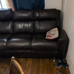Brown Leather Casting Couch
