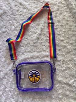 La Sparks WNBA Clear Bag with Rainbow Strap