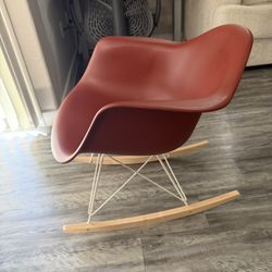 Eames Molded Plastic Armchair, Rocker Base