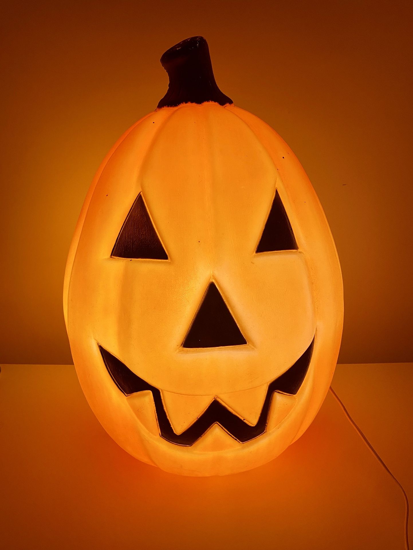 Big 2ft Vintage Halloween Decoration Jack Kj O’ Lantern  Pumpkin Plastic Blow Mold 