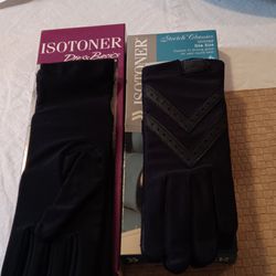 Two Pair Of Black Brand New Isotoner Women's Dress Gloves