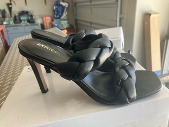 Express Black Sandal Heels
