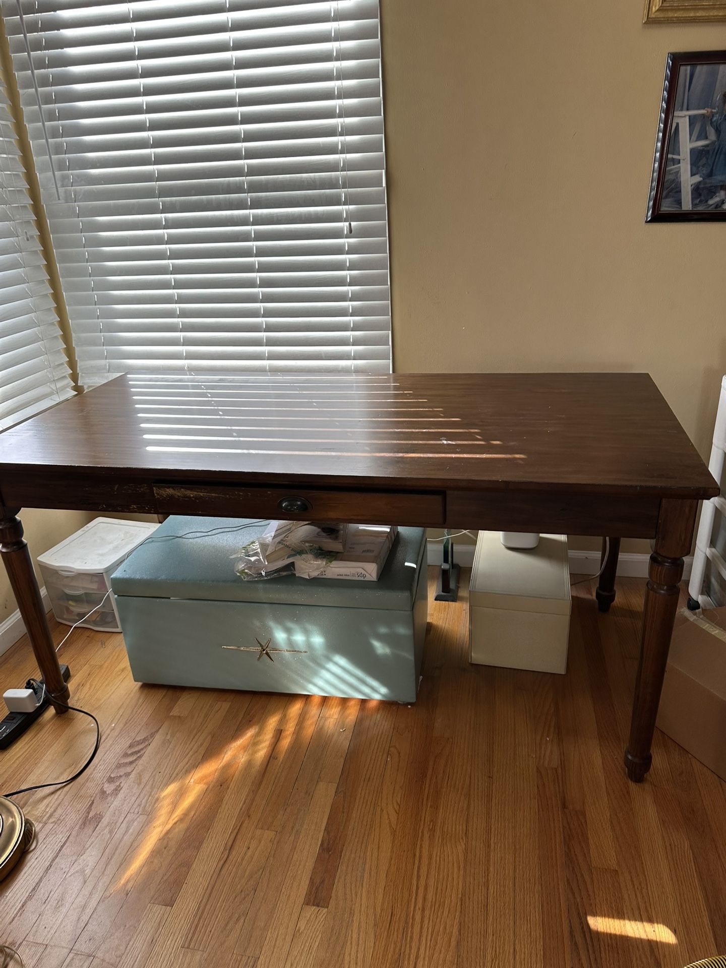 Pottery Barn Printer's Writing Desk 64" Tuscan Chestnut