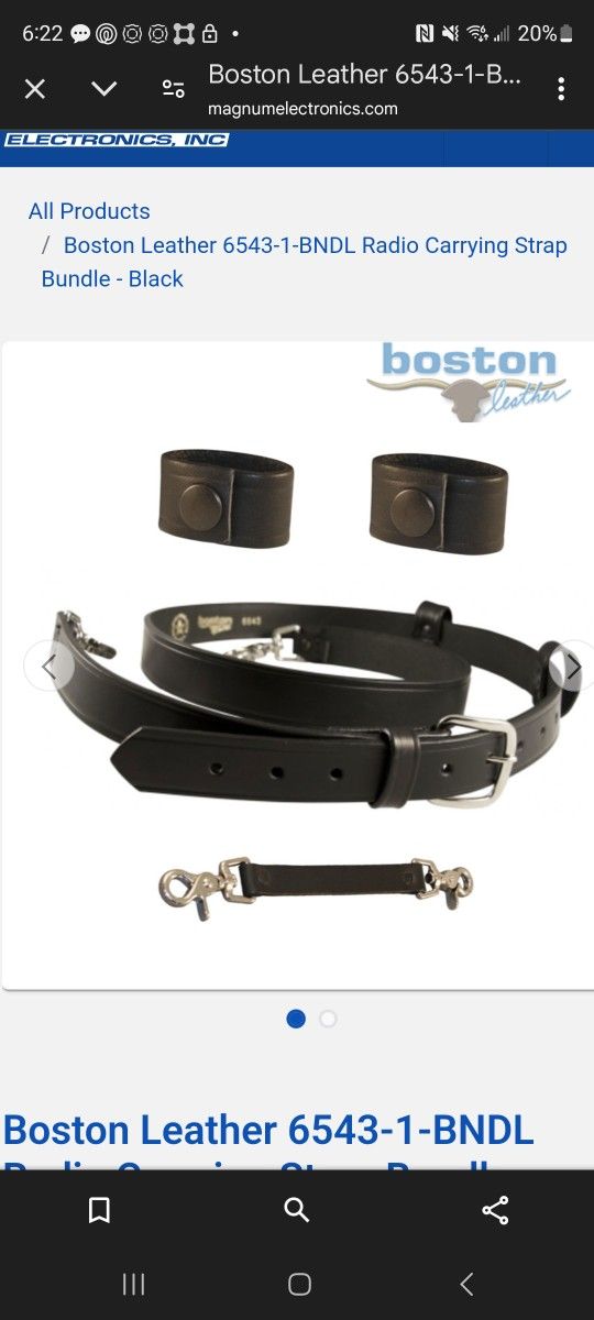 Boston Leather Radio Strap