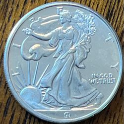 1/2 Oz Silver Walking Liberty Silver Round.