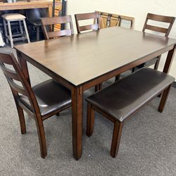 Dining Table With 4 Chairs And A Bench