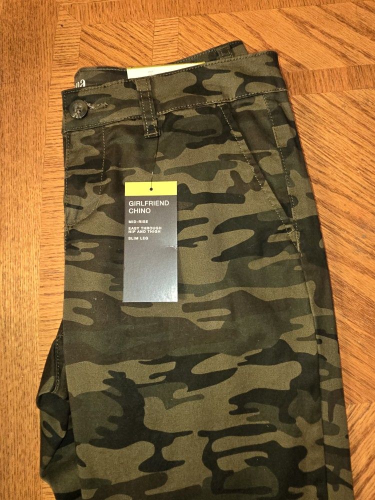 Girlfriend Chino Camo Pants NEW