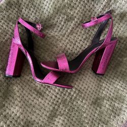 Fuchsia Ankle Strap Heels 