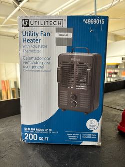 Utilitech Utility Fan Heater with Adjustable Thermostat