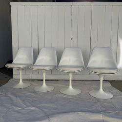 Authentic Knoll / Euro Saarinen Tulip Side Swivel Chairs - Set of 4