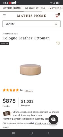 Leather Ottoman Almost New
