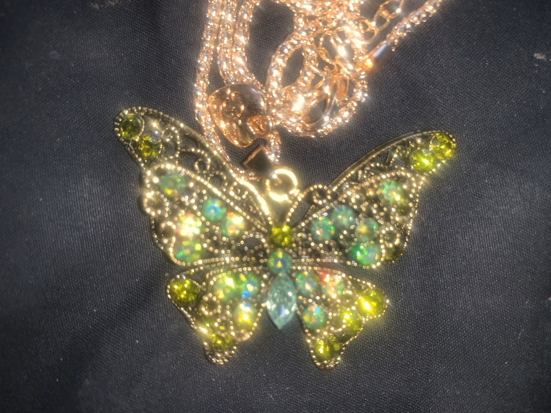 Betsy Johnson double butterfly necklace