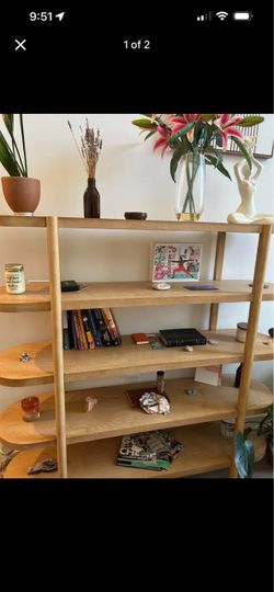 Light Wood Open Bookshelf