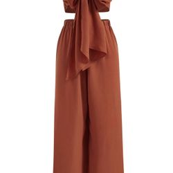 Beautiful big bow front tube top & wide leg pants.