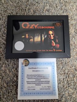 Ozzy Osbourne Authentic Hair Strand Relic
