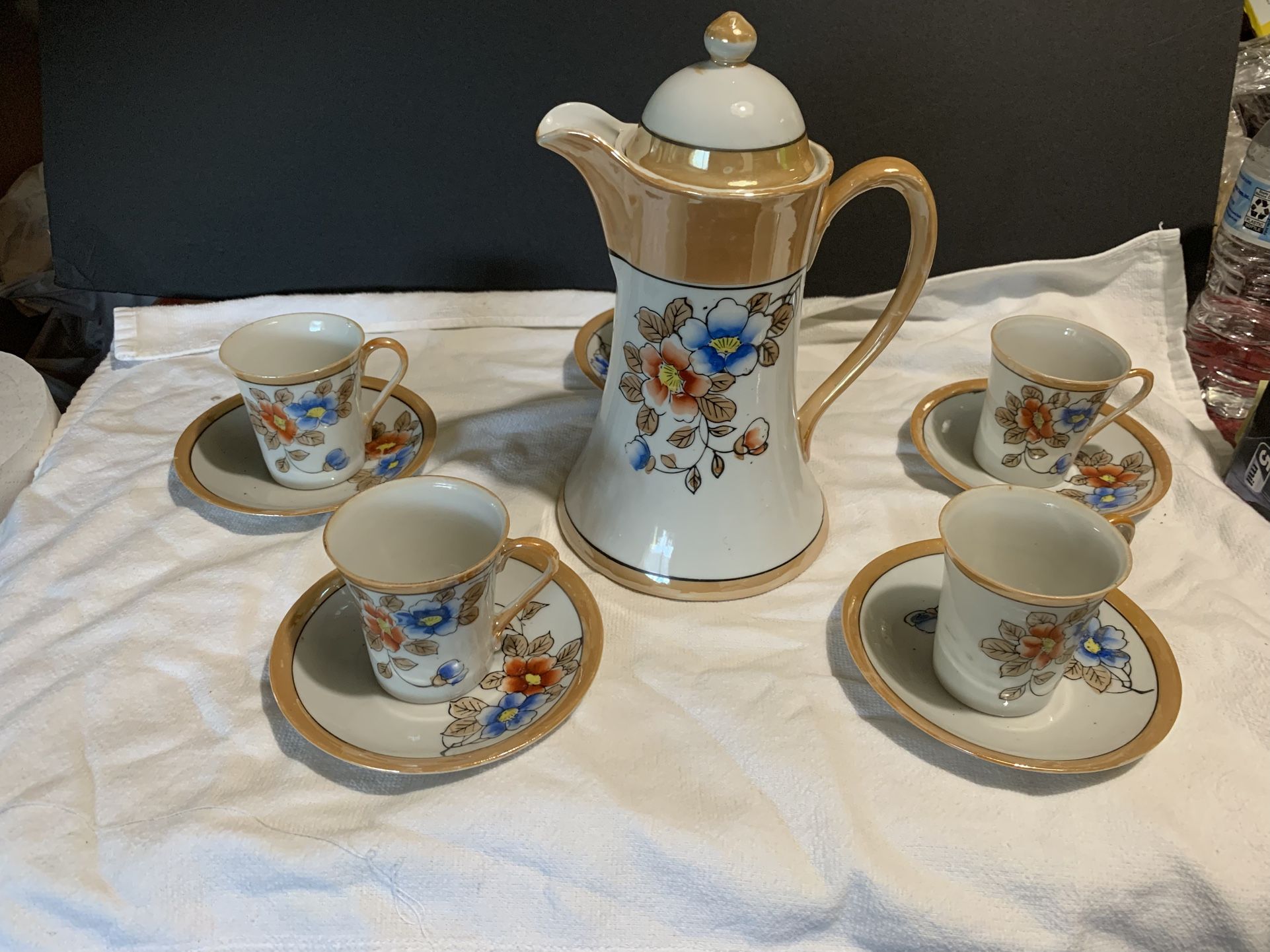 12Piece Floral Porcelain Tea Set,