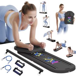 Pilates Board Pilates Reformer Set 15-in-1 Pilates Boards for Home Workout,Foldable Abs Core Trainer Board,Pilates Board for Women,Premium Pilates Ref