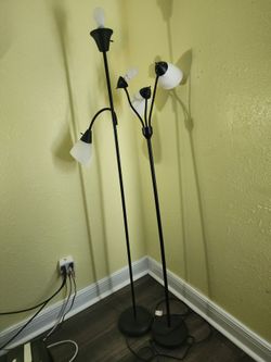 $10 each both $15 Black Floor lamps