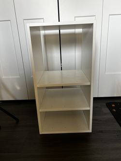 White Bookcase Cube Storage Adjustable Shelves - 2 available