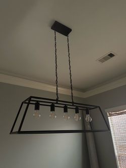 Black modern farmhouse chandelier