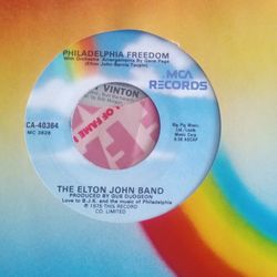 Elton John - Philadelphia Freedom/ I Saw Her Standing There 45 Record