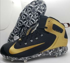 Brand New Nike Huarache BHM Black History Baseball Metal Cleats Men Size 14