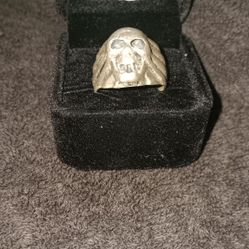 3 Sterling Silver Skull Rings..