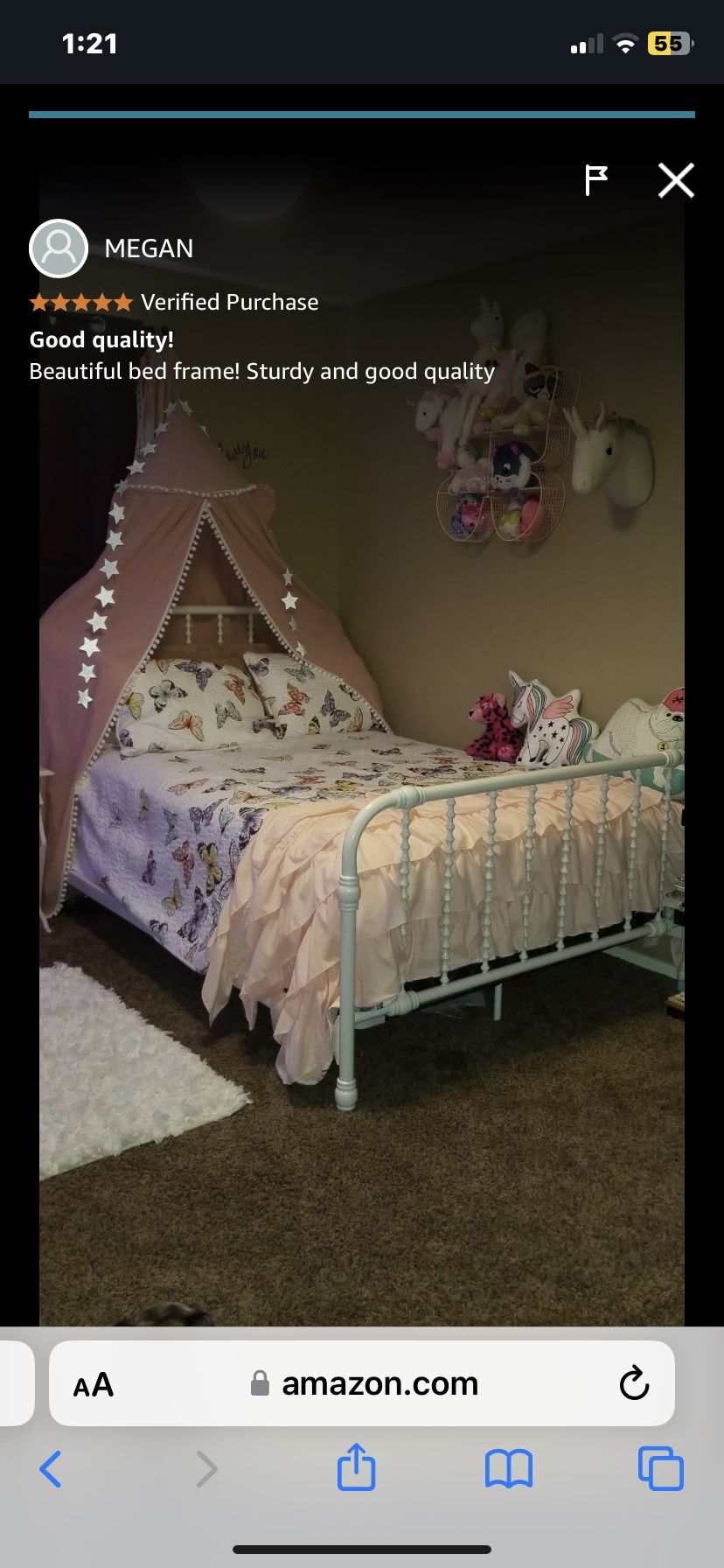 New Full size Kid Bed Little Seeds Monarch Hill Wren Metal Bed Full, White