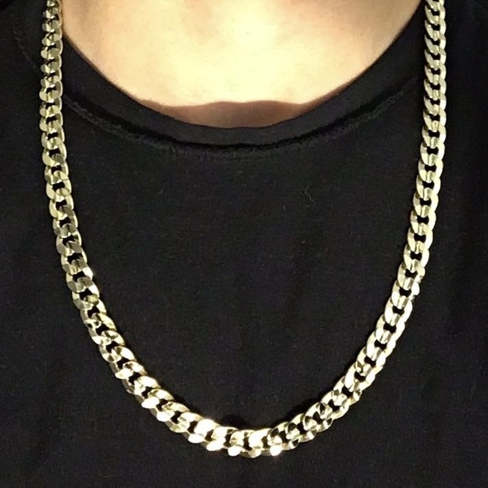 Gold Chain Cuban Link Necklace 24in 10mm