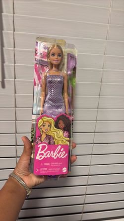Barbie Doll in Purple Sequin Dress