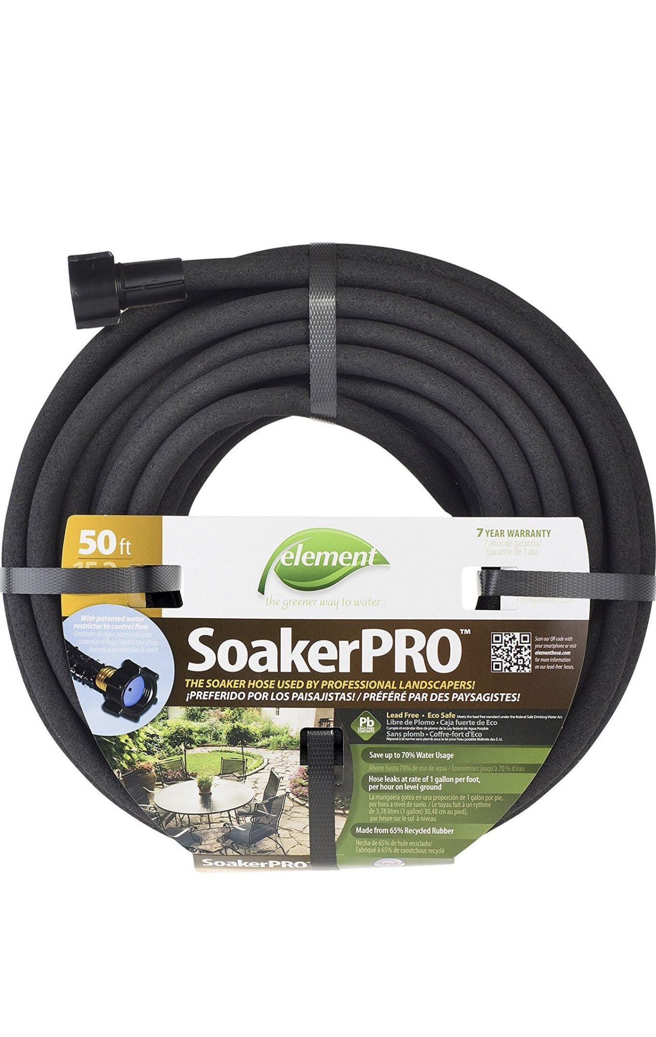 Swanw Products Element CELSP38050 SoakerPro Landscaping Soaker Hose 50 ft, 3/8"