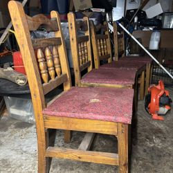 4 Wooden Chairs